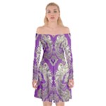 Purple & Gold  CBDOilPrincess E70d1a7c-502f-48a3-839e-eea25bfe4633 Off Shoulder Skater Dress