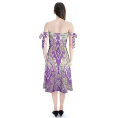 Shoulder Tie Bardot Midi Dress 