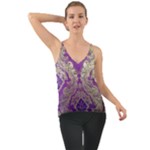 Purple & Gold  CBDOilPrincess E70d1a7c-502f-48a3-839e-eea25bfe4633 Chiffon Cami