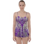 Purple & Gold  CBDOilPrincess E70d1a7c-502f-48a3-839e-eea25bfe4633 Babydoll Tankini Set