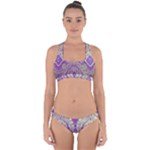 Purple & Gold  CBDOilPrincess E70d1a7c-502f-48a3-839e-eea25bfe4633 Cross Back Hipster Bikini Set
