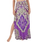 Purple & Gold  CBDOilPrincess E70d1a7c-502f-48a3-839e-eea25bfe4633 Maxi Chiffon Tie-Up Sarong