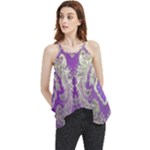 Purple & Gold  CBDOilPrincess E70d1a7c-502f-48a3-839e-eea25bfe4633 Flowy Camisole Tank Top
