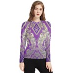 Purple & Gold  CBDOilPrincess E70d1a7c-502f-48a3-839e-eea25bfe4633 Women s Long Sleeve Rash Guard