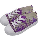 Purple & Gold  CBDOilPrincess E70d1a7c-502f-48a3-839e-eea25bfe4633 Kids  Low Top Canvas Sneakers