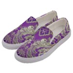 Purple & Gold  CBDOilPrincess E70d1a7c-502f-48a3-839e-eea25bfe4633 Men s Canvas Slip Ons