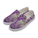 Purple & Gold  CBDOilPrincess E70d1a7c-502f-48a3-839e-eea25bfe4633 Women s Canvas Slip Ons