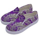 Purple & Gold  CBDOilPrincess E70d1a7c-502f-48a3-839e-eea25bfe4633 Kids  Canvas Slip Ons