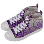 Purple & Gold  CBDOilPrincess E70d1a7c-502f-48a3-839e-eea25bfe4633 Women s Mid-Top Canvas Sneakers