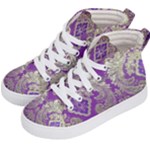 Purple & Gold  CBDOilPrincess E70d1a7c-502f-48a3-839e-eea25bfe4633 Kids  Hi-Top Skate Sneakers