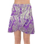 Purple & Gold  CBDOilPrincess E70d1a7c-502f-48a3-839e-eea25bfe4633 Wrap Front Skirt