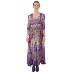 Button Up Boho Maxi Dress 