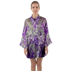 Long Sleeve Satin Kimono 
