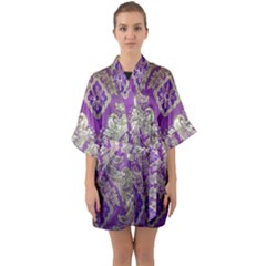 Half Sleeve Satin Kimono  