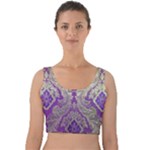 Purple & Gold  CBDOilPrincess E70d1a7c-502f-48a3-839e-eea25bfe4633 Velvet Crop Top