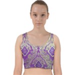 Purple & Gold  CBDOilPrincess E70d1a7c-502f-48a3-839e-eea25bfe4633 Velvet Racer Back Crop Top