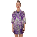Purple & Gold  CBDOilPrincess E70d1a7c-502f-48a3-839e-eea25bfe4633 Half Sleeve Chiffon Kimono