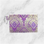 Purple & Gold  CBDOilPrincess E70d1a7c-502f-48a3-839e-eea25bfe4633 Canvas Cosmetic Bag (Small)