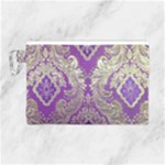 Purple & Gold  CBDOilPrincess E70d1a7c-502f-48a3-839e-eea25bfe4633 Canvas Cosmetic Bag (Large)