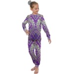 Purple & Gold  CBDOilPrincess E70d1a7c-502f-48a3-839e-eea25bfe4633 Kids  Long Sleeve Set 