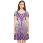 Purple & Gold  CBDOilPrincess E70d1a7c-502f-48a3-839e-eea25bfe4633 Inside Out Cap Sleeve Dress