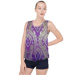 Purple & Gold  CBDOilPrincess E70d1a7c-502f-48a3-839e-eea25bfe4633 Bubble Hem Chiffon Tank Top