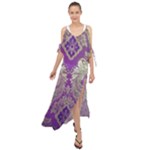 Purple & Gold  CBDOilPrincess E70d1a7c-502f-48a3-839e-eea25bfe4633 Maxi Chiffon Cover Up Dress