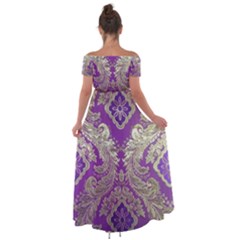 Off Shoulder Open Front Chiffon Dress 
