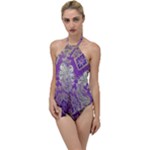 Purple & Gold  CBDOilPrincess E70d1a7c-502f-48a3-839e-eea25bfe4633 Go with the Flow One Piece Swimsuit