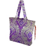 Purple & Gold  CBDOilPrincess E70d1a7c-502f-48a3-839e-eea25bfe4633 Drawstring Tote Bag