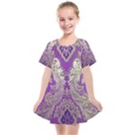 Purple & Gold  CBDOilPrincess E70d1a7c-502f-48a3-839e-eea25bfe4633 Kids  Smock Dress