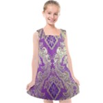 Purple & Gold  CBDOilPrincess E70d1a7c-502f-48a3-839e-eea25bfe4633 Kids  Cross Back Dress