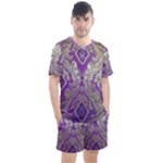 Purple & Gold  CBDOilPrincess E70d1a7c-502f-48a3-839e-eea25bfe4633 Men s Mesh Tee and Shorts Set