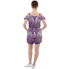 Ruffle Cut Out Chiffon Playsuit 