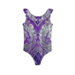 Purple & Gold  CBDOilPrincess E70d1a7c-502f-48a3-839e-eea25bfe4633 Kids  Frill Swimsuit