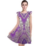 Purple & Gold  CBDOilPrincess E70d1a7c-502f-48a3-839e-eea25bfe4633 Tie Up Tunic Dress