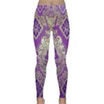 Purple & Gold  CBDOilPrincess E70d1a7c-502f-48a3-839e-eea25bfe4633 Lightweight Velour Classic Yoga Leggings