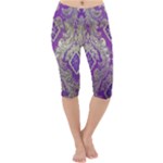 Purple & Gold  CBDOilPrincess E70d1a7c-502f-48a3-839e-eea25bfe4633 Lightweight Velour Cropped Yoga Leggings