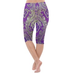 Lightweight Velour Cropped Yoga Leggings 
