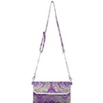 Purple & Gold  CBDOilPrincess E70d1a7c-502f-48a3-839e-eea25bfe4633 Mini Crossbody Handbag