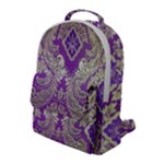 Purple & Gold  CBDOilPrincess E70d1a7c-502f-48a3-839e-eea25bfe4633 Flap Pocket Backpack (Large)