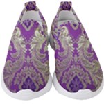 Purple & Gold  CBDOilPrincess E70d1a7c-502f-48a3-839e-eea25bfe4633 Kids  Slip On Sneakers