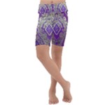 Purple & Gold  CBDOilPrincess E70d1a7c-502f-48a3-839e-eea25bfe4633 Kids  Lightweight Velour Cropped Yoga Leggings