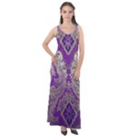 Purple & Gold  CBDOilPrincess E70d1a7c-502f-48a3-839e-eea25bfe4633 Sleeveless Velour Maxi Dress
