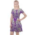 Purple & Gold  CBDOilPrincess E70d1a7c-502f-48a3-839e-eea25bfe4633 Cap Sleeve Velour Dress 