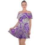 Purple & Gold  CBDOilPrincess E70d1a7c-502f-48a3-839e-eea25bfe4633 Off Shoulder Velour Dress