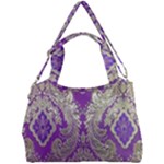 Purple & Gold  CBDOilPrincess E70d1a7c-502f-48a3-839e-eea25bfe4633 Double Compartment Shoulder Bag