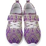Purple & Gold  CBDOilPrincess E70d1a7c-502f-48a3-839e-eea25bfe4633 Men s Velcro Strap Shoes