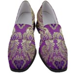 Purple & Gold  CBDOilPrincess E70d1a7c-502f-48a3-839e-eea25bfe4633 Women s Chunky Heel Loafers