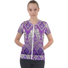 Short Sleeve Zip Up Jacket 
